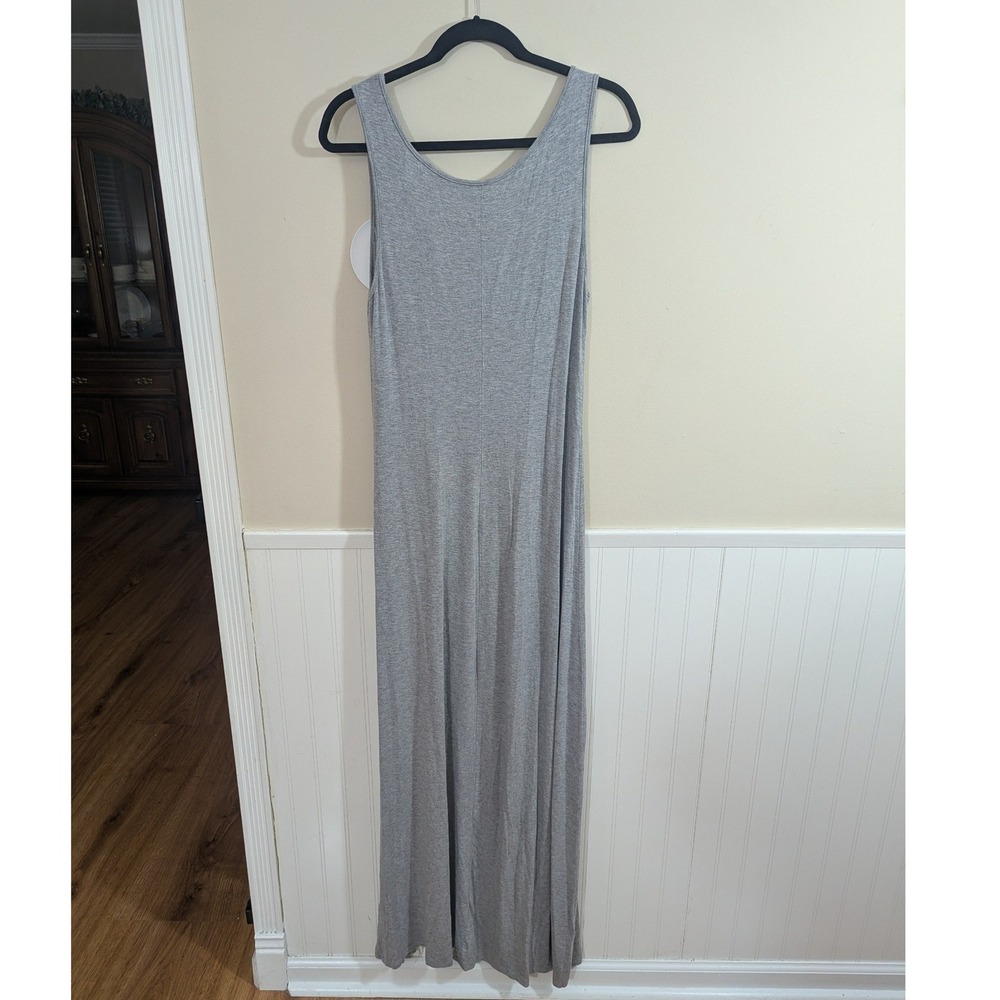 Grace‎ Dresses Heather Gray Sleeveless Scoop Neck Rayon Blend Maxi Dress Size M
